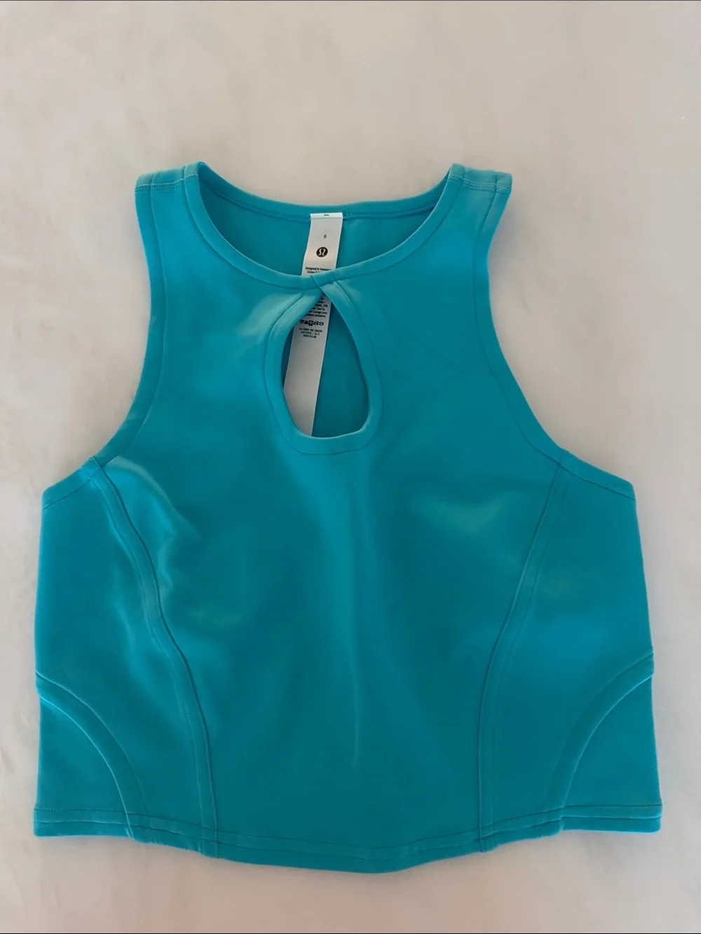 lululemon Ultralu Cut-Out Racerback Tank Top - Electric Turquoise Size 6